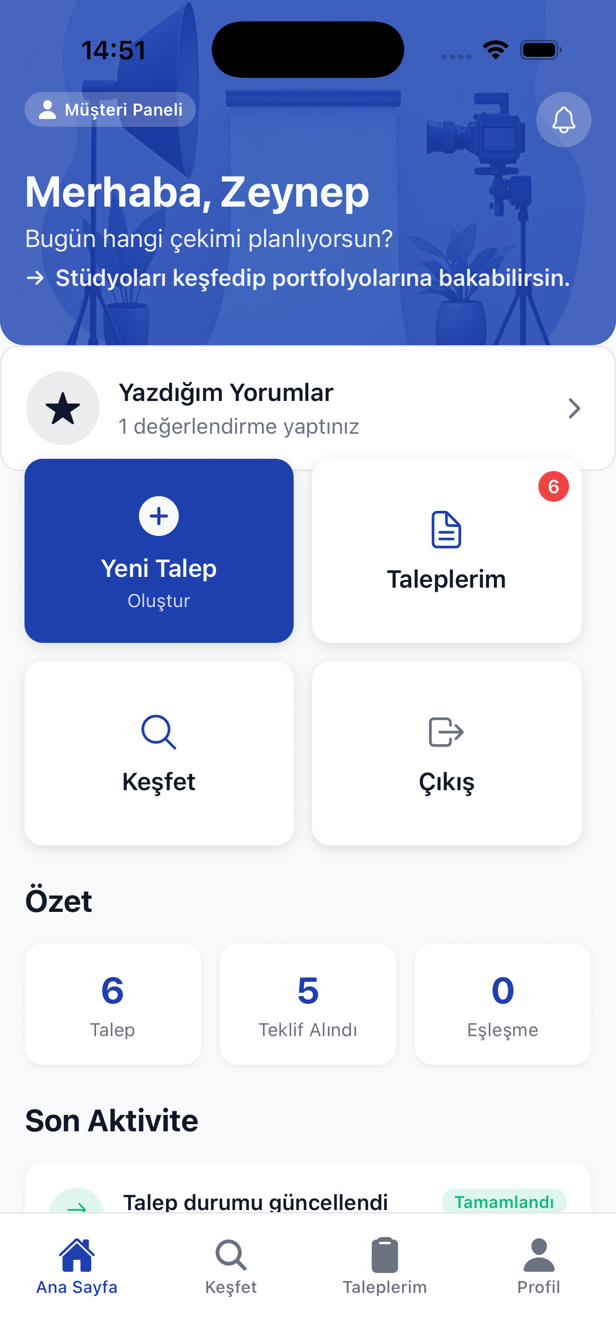 Müşteri Uygulaması